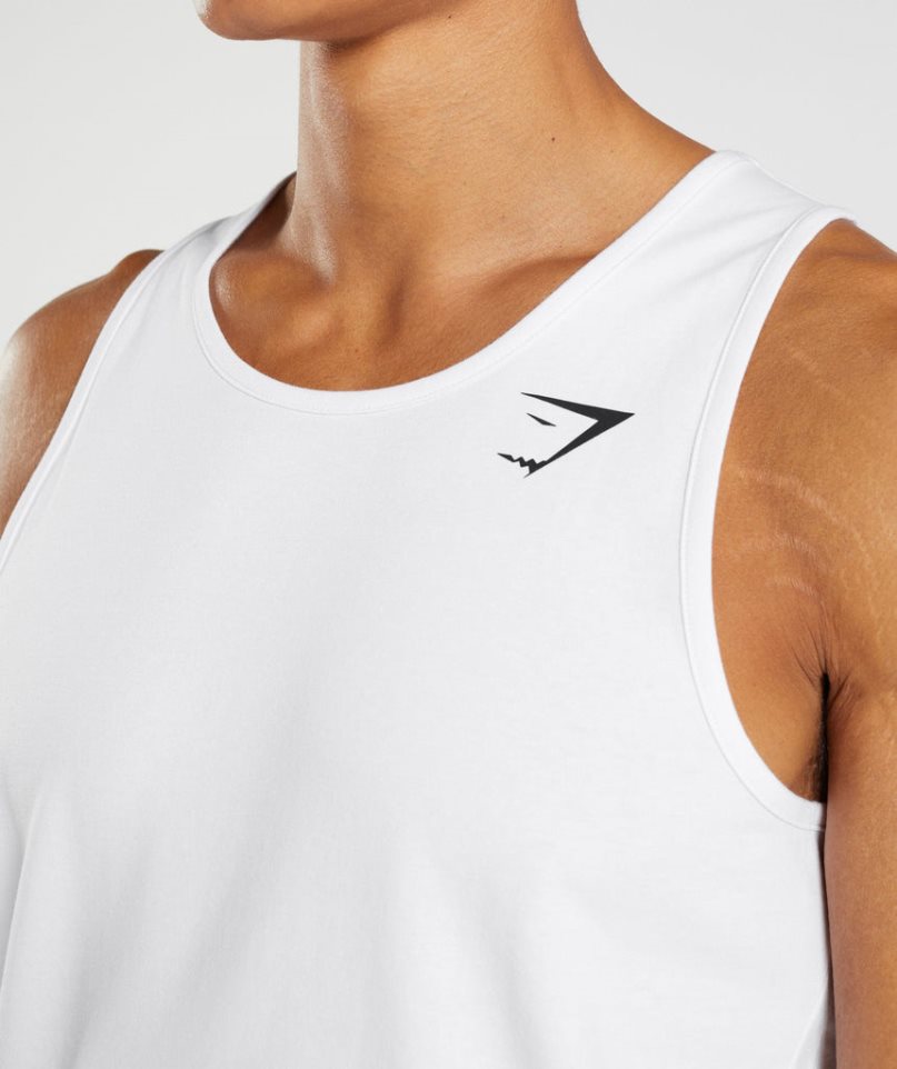 Men's Gymshark Critical Tanks White | NZ 1XCMTO